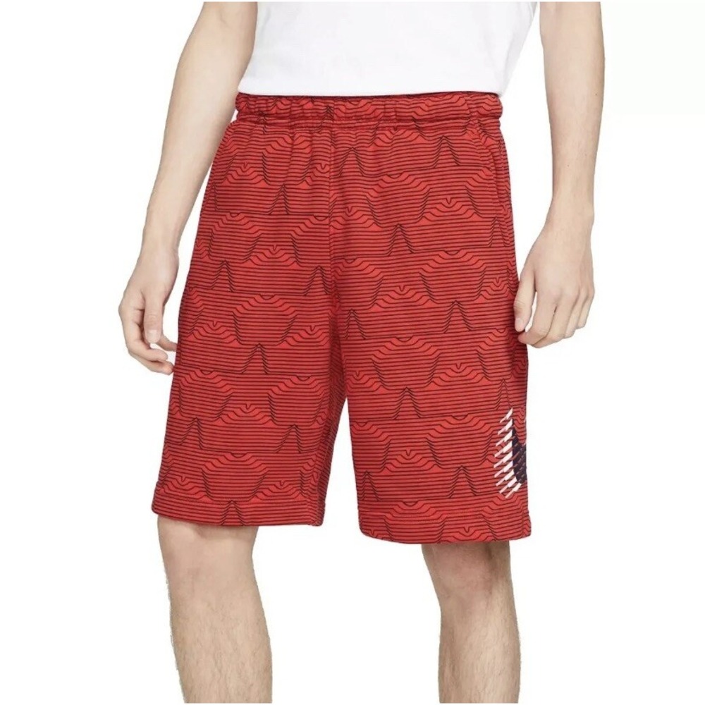 NIKE Sportswear Club Olympic Fleece USA Shorts‎ Size Small Red JDI Standard Fit